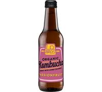 Lo Bros Organic Kombucha - Passionfruit - Pack of 12 - 330ml - 100% Natural, Low Calorie - Vegan, Gluten Free, Low Sugar, Live Cultures