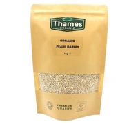 Organic Pearl Barley Grain 1kg - 100% Pure and Natural, No Additives, No Preservatives, Raw, Vegan, GMO Free, High Fibre, High Protein, Certified Organic - Thames Organic 1kg