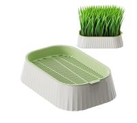 Organic Pet Planter - Feline Wheatgrass Station, Detachable Germination Vessel with Large Water Reservoir, Easy Clean Washable Design, Ideal for Home Windowsill Countertop Use