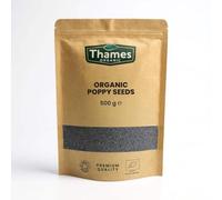 Organic Poppy Seeds 500g - Nutritious & Flavorful Seeds - No Additives, No Preservatives - Raw, Vegan, Non-GMO - Great for Baking, Cooking, and Sprinkling - Thames Organic 500g