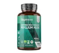 Organic Psyllium Husk Capsules - 1400mg per Serving - 180 Capsules