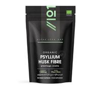 Organic Psyllium Husk Fibre 1400mg - Natural Prebiotic Fibre Supplement from Raw Plantago Ovata Seeds - 90 Vegan Capsules - Resealable and Recyclable Pouch by Alpha01