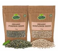 Organic Pumpkin & Sunflower Seeds Mix | 1kg Each | Hatton Hill Organic | Raw Snacking & Baking Seeds Bundle