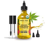 Organic Pure Indian Castor Oil for Hair Growth, Skin Care, Nail Care, Scalp Oil, Thicker Eyebrows & Eyelashes, Castor Oil Packs, Cold Pressed, USDA Certified (473 ml, Original)