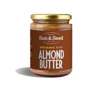 Organic Raw Almond Butter by Sun & Seed - 500g - Smooth Nut Butter - Plant Based - High in Protein - 100% Organic Almonds - Palm Oil Free - Vegan Butter