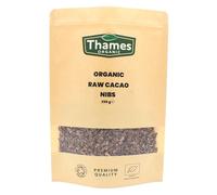 Organic Raw Cacao Nibs-Certified Organic, Non-GMO, Vegan, No Additives, No Preservatives, Resealable Bag by Thames Organic 250g