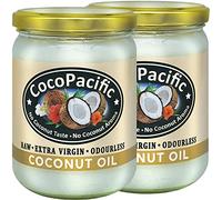 Organic Raw Extra Virgin Coconut Oil 500ml (Pack of 2) - Cold Pressed & Unrefined - For Cooking, Baking, Hair & Skin - Vegan - CocoPacific