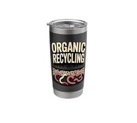 Organic Recycling Funny Composting Worms Stainless Steel Insulated Tumbler