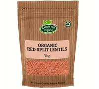 Organic Red Split Lentils 3kg by Hatton Hill Organic | A Quick-Cooking, Nutrient-Packed Staple for Healthy Meals