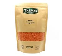 Organic Red Split Lentils - High Fibre, High Protein, No Additives, No Preservatives, Raw, Vegan, GMO-Free, Certified Organic - Perfect for Soups, Curries - Thames Organic 1kg
