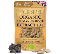 Organic Rehmannia Root HPMC Capsules 980mg Maintain Hair Colour Prevent Grey Hairs Health Fatigue Kidney Adrenal Glands Vegan Halal Kosher (60 Capsules)