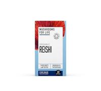 Organic Reishi Supplement - Mushroom Superfood Supplement - Reishi Mushroom Complex - Pure Grade Extracts, No Binders (Powder 60g) (60 Capsules)