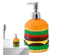 Organic Resin Soap Dispenser - Dish Soap Dispenser | Press Pump Bottles, Dispensers for Kitchen & Bathroom, Refillable Amber Glass Bottle with Pump