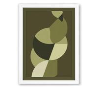 Organic Rhythm Minimalist Framed Wall Art Print A2 (59.4×42cm) White, Wall Decor for Living Room, Bedroom, Office & Home, Ready to Hang, Art Gift
