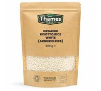 Organic Risotto Rice - Certified Organic, Non-GMO, Vegan, No Additives, No Preservatives, Resealable Bag by Thames Organic 500g