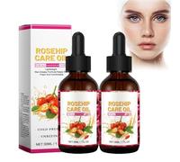 Organic Rosehip Seed Oil,Organic Rosehip Oil for Face,Cold Pressed Face Oils,Improving the Appearance of Uneven Skin Tone,Supporting Skin Elasticity,Anti Aging for Body,Hair and Nails (2PC, 30ML)