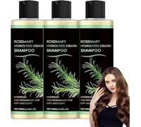 Organic Rosemary Hair Growth Shampoo - Hair Thickening Shampoo with Hydrolyzed Keratin, Natural Formula, Soft and Fluffy, Nourishing and Moisturizing, Suitable for All Hair Types (3 Pcs)
