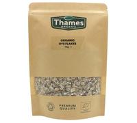 Organic Rye Flakes-Certified Organic, Non-GMO, Vegan, No Additives, No Preservatives, Resealable Bag by Thames Organic 1kg