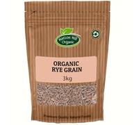 Organic Rye Grain 3kg by Hatton Hill Organic | Whole, Nutritious Grain for Baking & Cooking