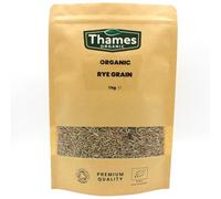 Organic Rye Grain - Whole Grain, No Additives or Preservatives - Vegan, Raw, GMO-Free, Certified Organic - Nutritious and Flavorful - Ideal for Baking, and Cooking - Thames Organic 1kg