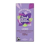 Organic Seed & Bean Company | 72% Dark Choc & Lavender | 8 x 85G