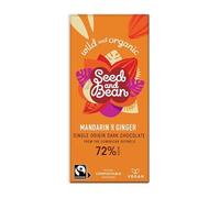 Organic Seed & Bean Company | 72% Dark Choc,Mandarin &Ginger | 5 x 85g (UK)