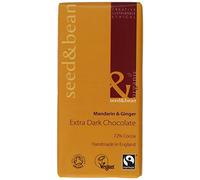 Organic Seed & Bean - Dark (72%) Mandarin & Ginger Bar - 85g x 8