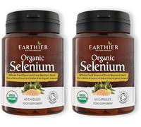 Organic Selenium 200mcg Plus Iodine and Silica - Selenium contributes to Normal Thyroid and Immune Function - 2 Month Supply - Whole Food Supplement - Certified Organic by Soil Association (Pack of 2)