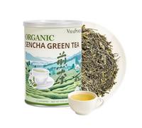 Organic Sencha Green Tea Loose Leaf - 3.53oz/100g, Organic, Whole Leaf Premium Steam-Fixed Green Tea, Mild Umami Taste