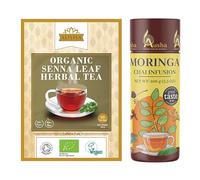 Organic Senna Tea 20 Bags and Moringa Masala Chai 100g Combo pack Bundle