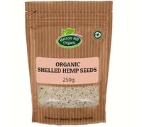 Organic Shelled Hemp Seeds 250g by Hatton Hill Organic | Hulled, Raw, Grain, Nutrient-Rich Superfood for Every Meal