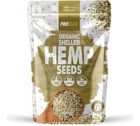 Organic Shelled Hulled Hemp Seeds Plant Based Vegan Protein, Omega 3&6, Amino Acids & Minerals, Gluten-Free Hemp Seed Superfood by PROELITE (500g)