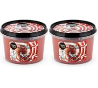 Organic Shop 250ml Body Scrub Candy Cane Vanilla & Strawberry (Pack of 2)