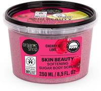 Organic Shop 250ml Body Scrub Skin Beauty Softening Cherry & Lime