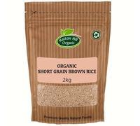 Organic Short Grain Brown Rice 2kg by Hatton Hill Organic | Nutty & Chewy Wholegrain, Ideal for Sushi & Everyday Meals