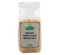 Organic Short Grain Brown Rice 500g by Hatton Hill Organic | Nutty & Chewy Wholegrain, Ideal for Sushi & Everyday Meals