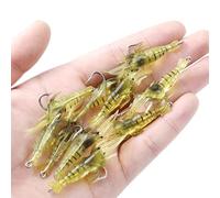 Organic shrimp bait - trout ash for bone and barsch | 4 cm fishing bait | Realistic swimming behaviour | SoftBait shrimp with 1,5 g weight | Bait set of spider fish basic fish