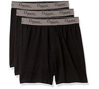Organic Signatures Men's Boxers 100% Organic Cotton, Soft Boxers for Men, 3-Pack, Black, M