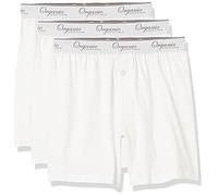 Organic Signatures Men's Boxers 100% Organic Cotton, Soft Boxers for Men, 3-Pack, White, M