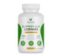 Organic Slippery Elm Bark Lozenges, Natural Mint Flavour, 200 Count, 10:1 Potent Extract, Throat Coat & Digestive Support, Soothes Dry, Sore, Irritated Throat, Slow-Dissolving, Vegan, Non-GMO
