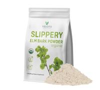 Organic Slippery Elm Powder & Slippery Elm Bark Powder 454g, 100% Pure Inner Bark, Natural Herbal Supplement for Digestive Health & Throat Soothing, Gluten-Free, Non-GMO, Vegan Friendly
