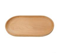 Organic Solid Wood Snack Plate for Dry Food Presentation Round Shape Wooden Dish for Nuts Dried Fruit or Cookies on a Tray (18x10cm)