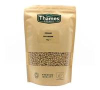 Organic SOYA Beans No Additives, No Preservatives, Raw, High Fibre, High Protein, Vegan, GMO-Free - Perfect for Plant-Based Recipes - Thames Organic 1 kg