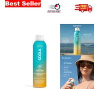 Organic SPF 30 Body Sunscreen Spray - 70% Ingredients, Piña Colada Scent