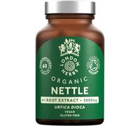 Organic Stinging Nettle Root Extract 2000mg | High Strength 4:1 Extract Stinging Nettle Supplement | 60 Vegan Capsules | Made in The UK | Sustainably Packaged & Produced