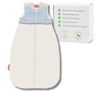 Organic Summer Sleeping Bag 90 cm (6-24 M & 2 Other Sizes) in Classic & Elegant Blue Stripes Design - Choose Our Breathable Summer Sleeping Bag Made of Organic Cotton for a restful Sleep in Summer