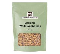 Organic Sun Dried White Mulberries 500g by Manor Springs Organic