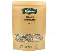 Organic Super Muesli - No Additives, No Preservatives, A Blend of Dried Fruits Nuts & Seeds, Vegan, GMO-Free, Certified Organic - Perfect for Breakfast - Thames Organic 1kg