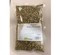 Organic Swaad Green Mung Dal Chilka Split, Organic, GMO Free, Pesticides Free, Plant Based, Whole Form, 500g