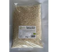 Organic Swaad Himalayan Indian Traditional White Basmati Rice 1kg. Certified to EU & India Organic Standards